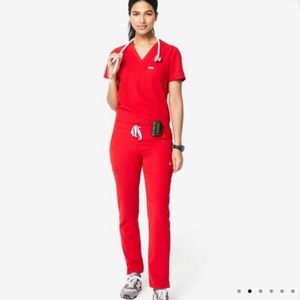 Figs slim straight- red